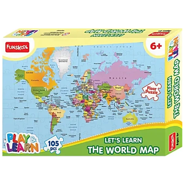 THE WORLD MAP JIGSAW PUZZLE 105 PC
