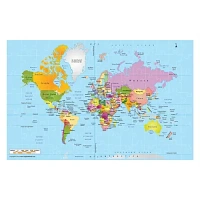 THE WORLD MAP JIGSAW PUZZLE 105 PC