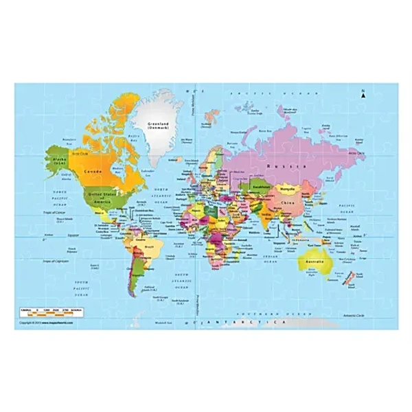 THE WORLD MAP JIGSAW PUZZLE 105 PC