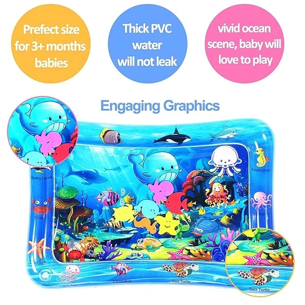 Water Play Mat Toys Inflatable Tummy Time