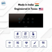 Noxify 6 Modular 8 Switch Wi-Fi & Remote Control with Alexa Support & Google Assistant Support - 6 Modular, Black