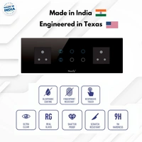 Noxify 8 Modular 6 Switches 2 Sockets Wi-Fi & Remote Control with Alexa Support & Google Assistant Support - 8 Modular, Black