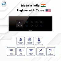 Noxify 8 Modular 8 Channel Single Socket Wi-Fi & Remote Control with Alexa Support & Google Assistant Support - 8 Modular, Black