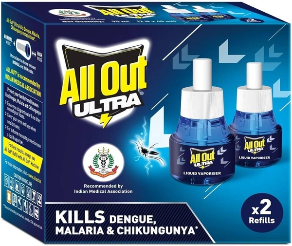 All Out ultra mosquito Repellant Power+ Fan refill Pack  of 2