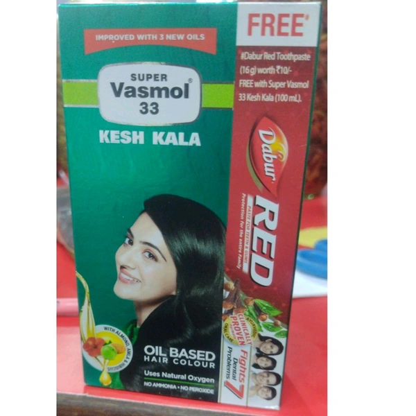 Super Vasmol 33 Kesh Kala Oil Based Hair Colour 100ml 