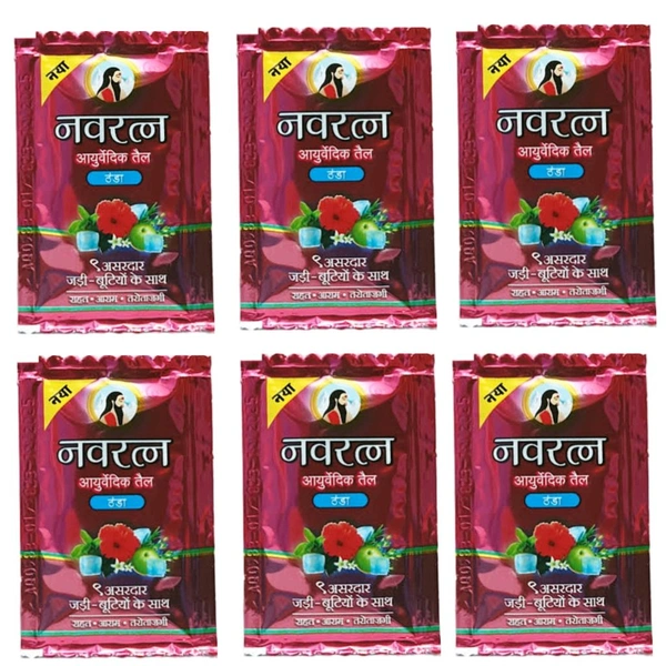 Navratna Ayurvedic Oil (Pack Of 6Pouches)