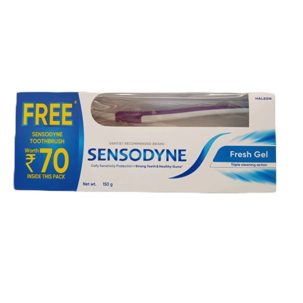 Sensodyne Rapid Relief Original Mint Toothpaste 150g+Free Toothbrush 