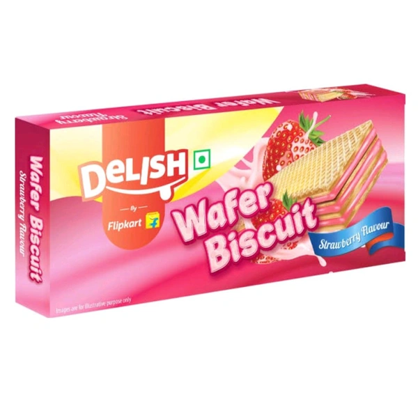 Delish by Flipkart Strawberry Flavoured Crunchy Wafers150g