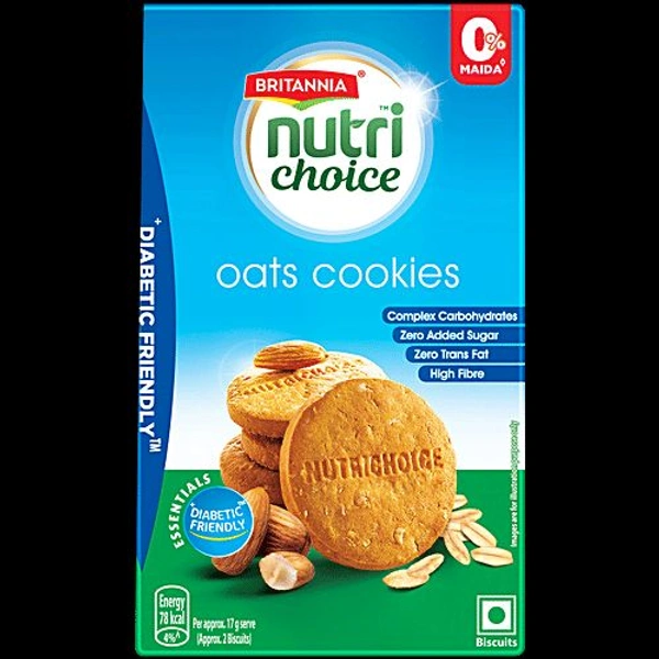 Britannia Nutrichoice Oats Cookies Diabetic Friendly, 150g