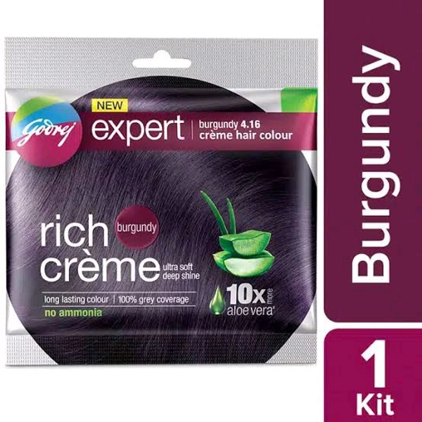 Godrej Expert Rich Crème Hair Colour For Women & Men – (Burgundy ...