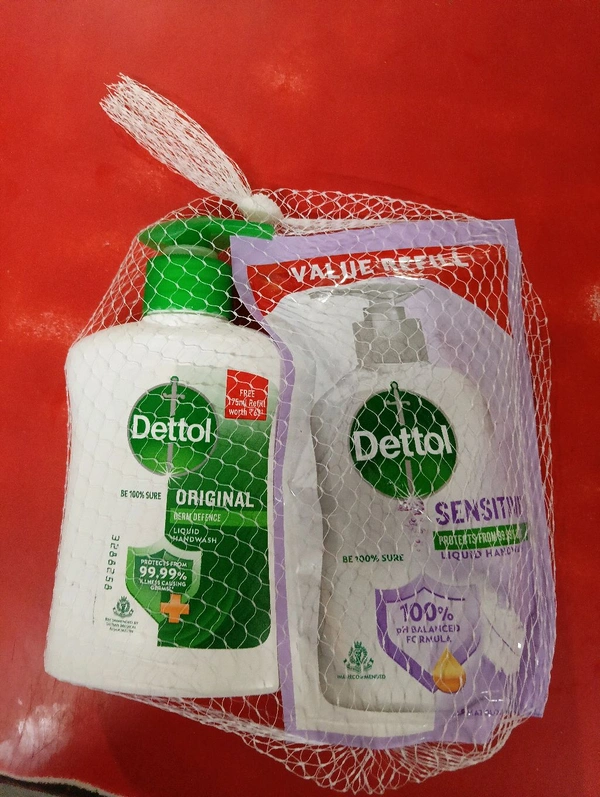 Dettol Original Germ Defence Handwash 200ml with Free 175ml Refill ...