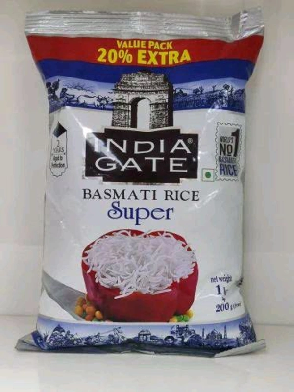 India Gate Super Basmati Rice 1kg+200g