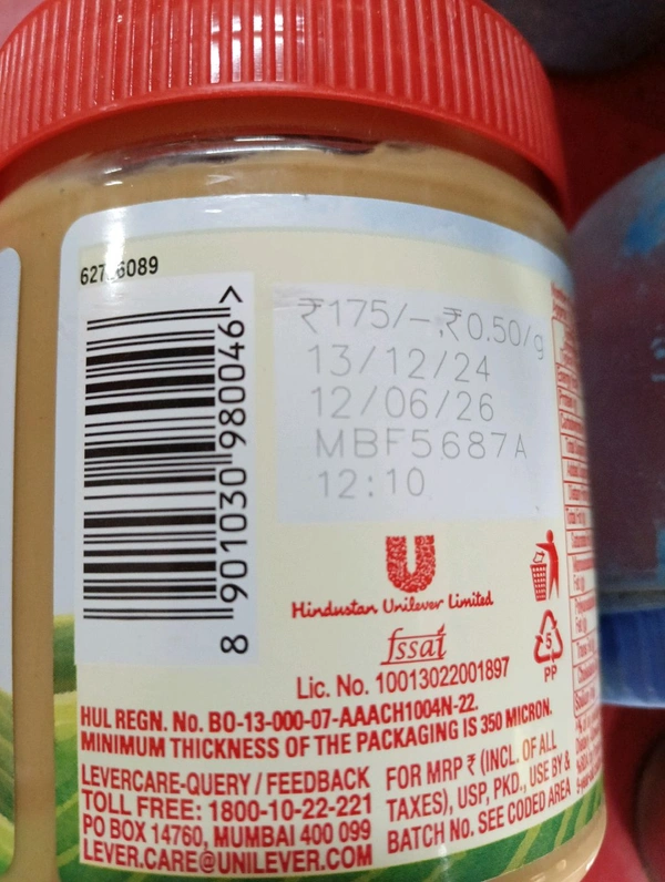 Kissan Creamy Peanut Butter With 100% Real Peanuts 350 G