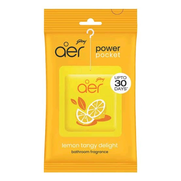 Godrej Aer Pocket - Bathroom Air Fragrance Lemon Tangy Delight 10 g