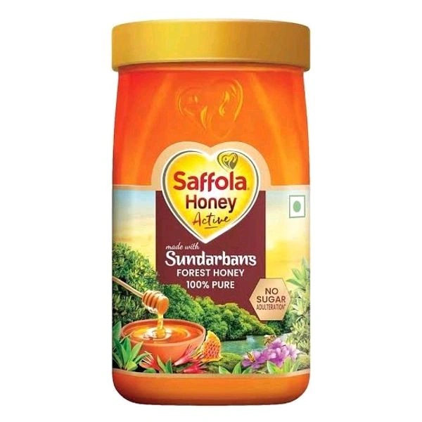 Saffola Honey Active, Made with Sundarban Forest Honey, 100% Pure 500g