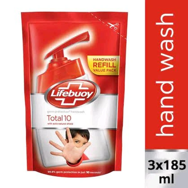  Lifebuoy Total 10 Handwash Refill 185 ml (Pack of 3)