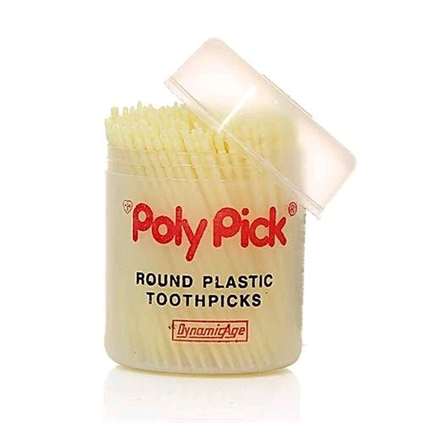 Poly pick Round Plastic Tooth Picks 