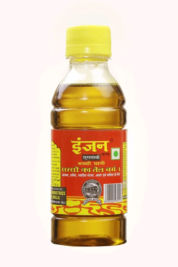 Engine Kachchi Ghani Mustard Oil 200ML Bottle 