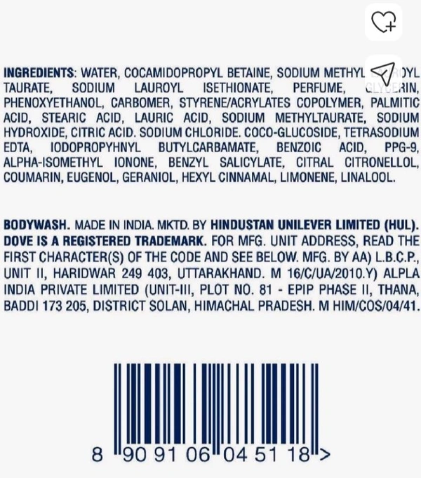Dove Nourishing Body Wash, 300 ml