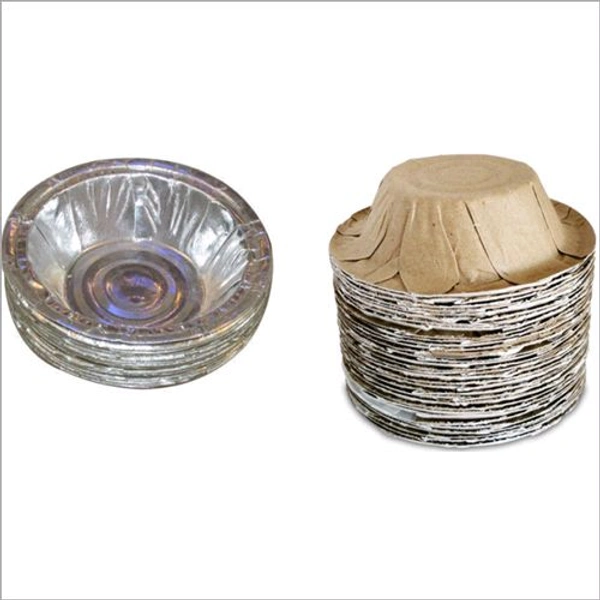 Silver Coated Paper Bowl / Medium Chaat Dona 7inch