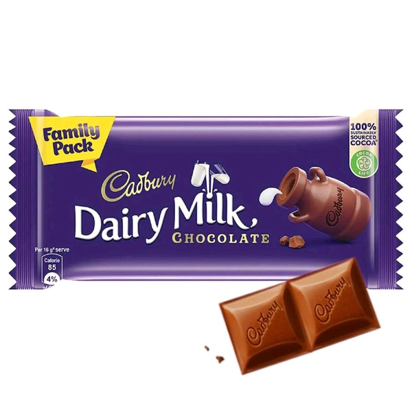 Cadbury Dairy Milk Chocolate Bar Family Pack, 105 gm