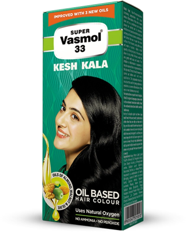 Super Vasmol 33 Kesh Kala Oil Based Hair Colour 100ml 
