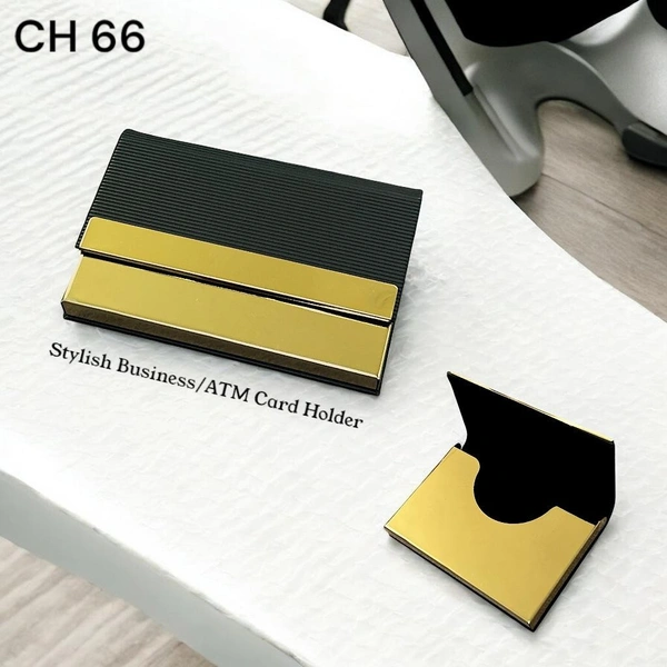 CH 66  Black/ Gold ATM Cardholder