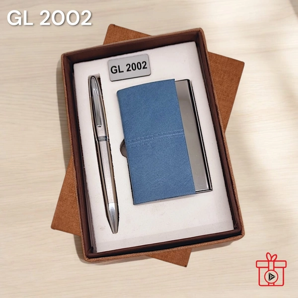 GL 2002 Steel Blue Pen & Card Holder Set - Above 3000 Sets