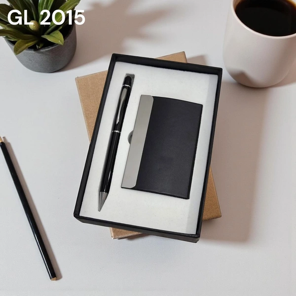 GL 2015 Black Pen And Cardholder set