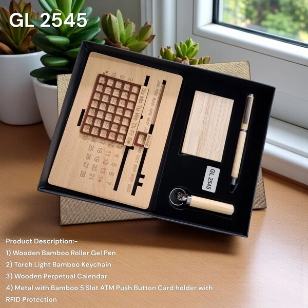 GL 2545 Wood Beach Perpetual Calender 4 in 1 Regular Set