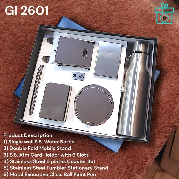 GL 2601 Steel 6 in 1 Mirror Finish Combo Set - Min 500 sets