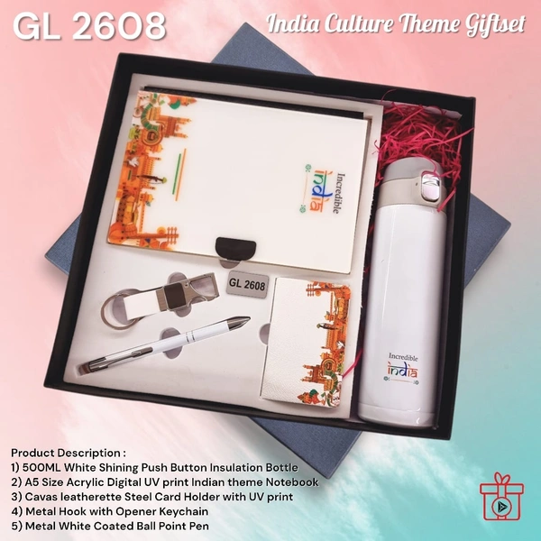 GL 2608 Sparkle White Indian Theme Welcome Kit - Above 2000 Sets