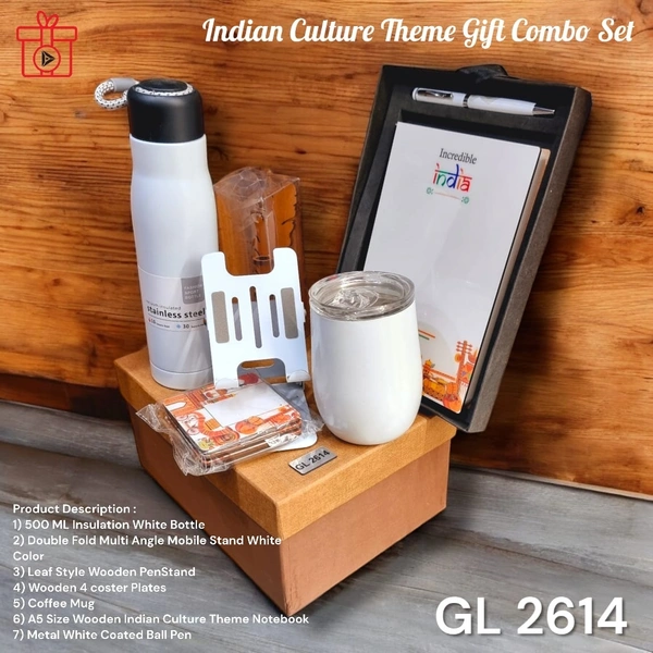 GL 2614 White Indian Theme 7 in 1 Welcome Kit - Above 2000 Sets