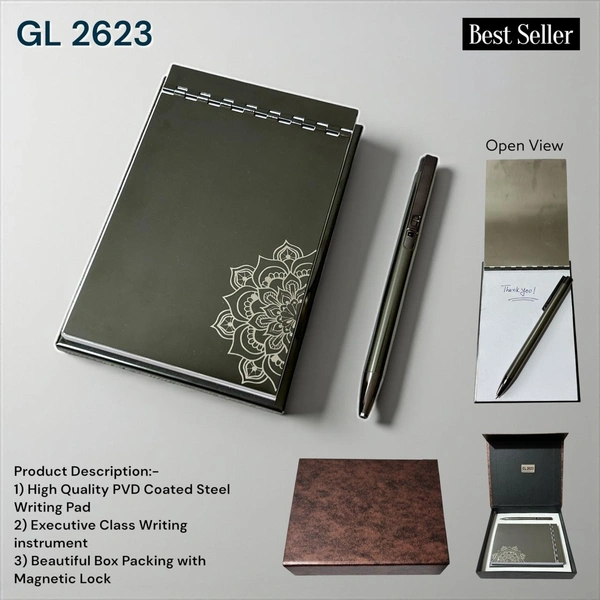 GL 2623 Stainless Steel PVD Coated GM Finish paper pad Stand Set