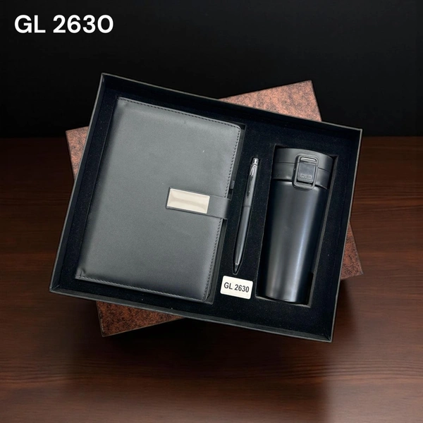 GL 2630 Three in one Black Sipper Mug Gift Combo Set