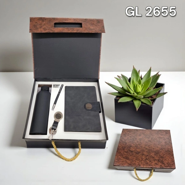GL 2655 Black Mat 4 in 1 Suitcase Gift Combo Set