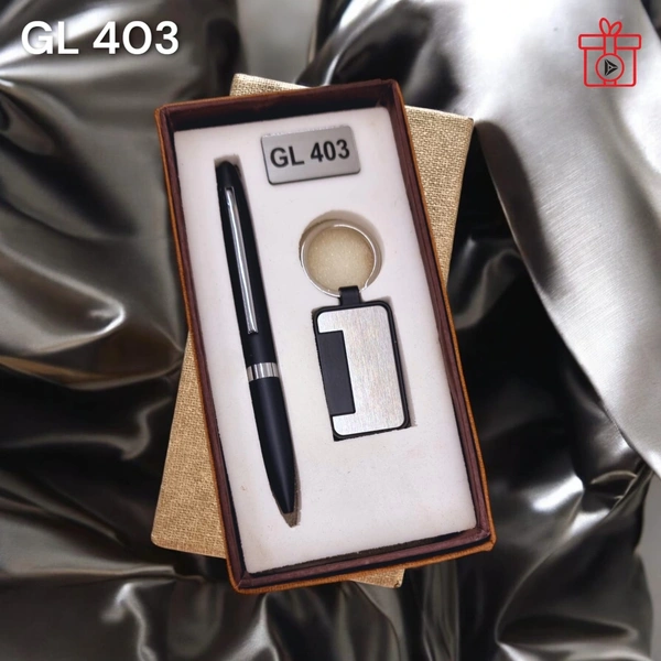 GL 403 Black Steel Pen & Keychain Set - Min 500 Sets