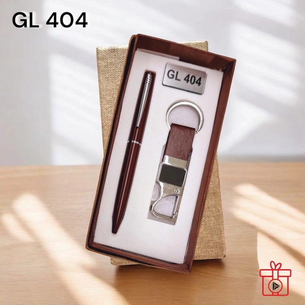 GL 404 Brown Pen & Keychain Set - Above 3000 Sets