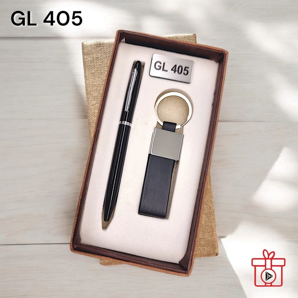 GL 405 Black Chrome Pen & Keychain Set - Above 3000 Sets