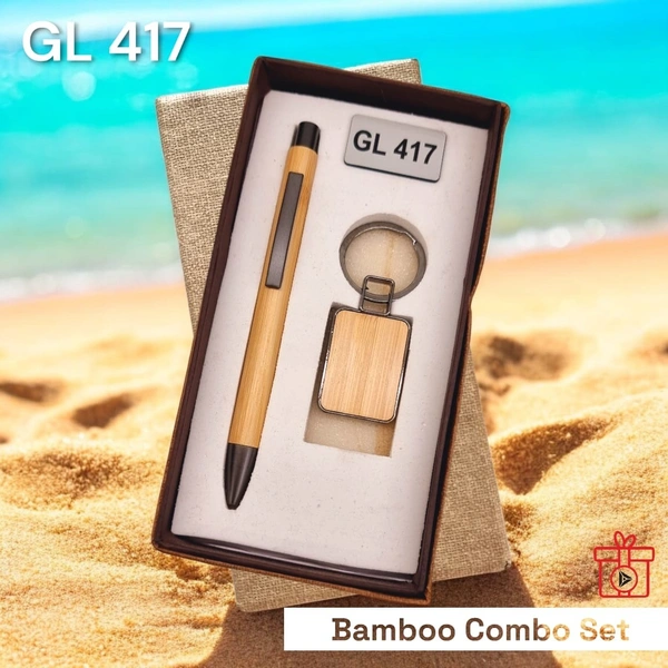 GL 417 Wooden Bamboo Pen & Keychain Set - Above 3000 Sets