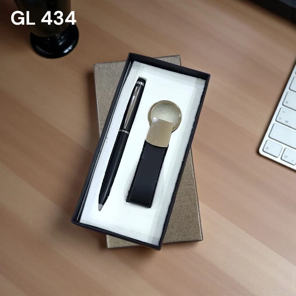 GL 434 Black Pen and keychain Set