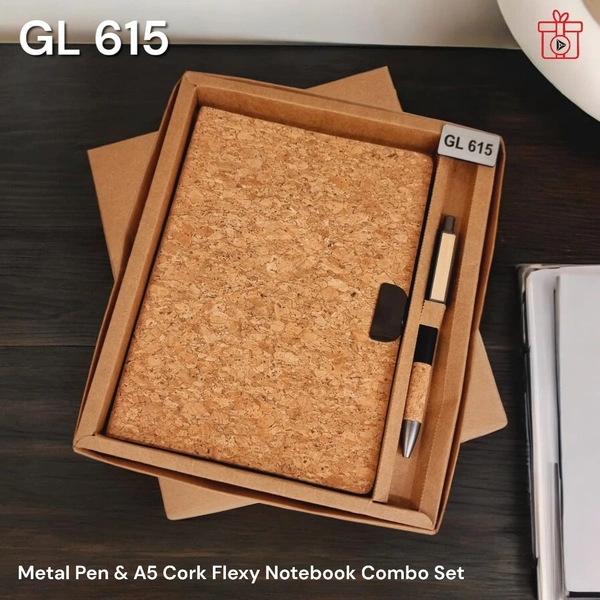 GL 615 Cork Pen & Notebook Set - Above 2000 Sets