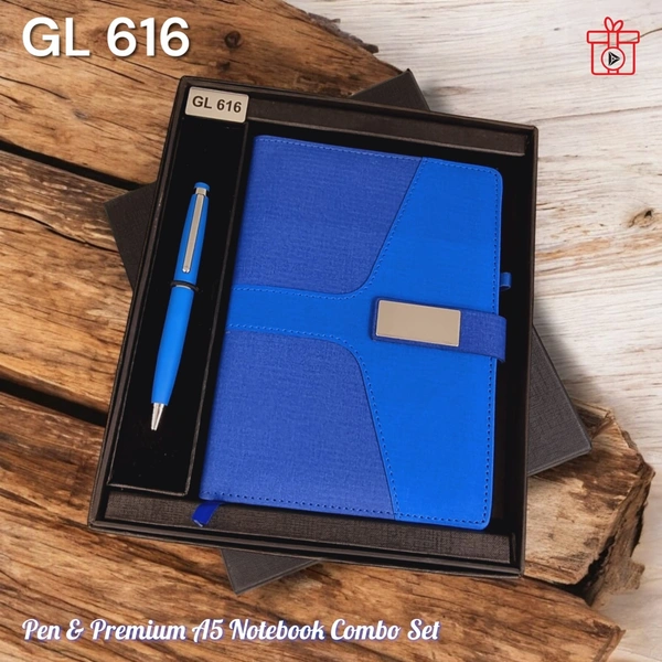 GL 616 Royal Blue Pen & Notebook Set - Min 500 Sets