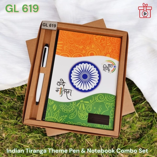 GL 619 Tiranga Flag  Design Pen & Notebook Set - Above 2000 sets