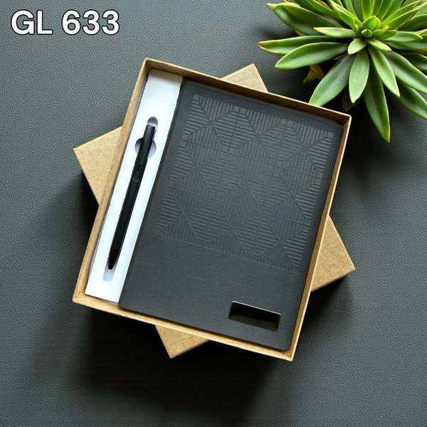 GL 633 Pen and Notebook  Black Spider