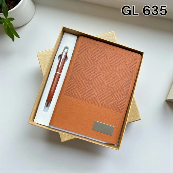 GL 635 Pen And Notebook Tan Spider