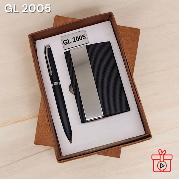 GL 2005 Black Pen & Card Holder Set - Min 500 Sets