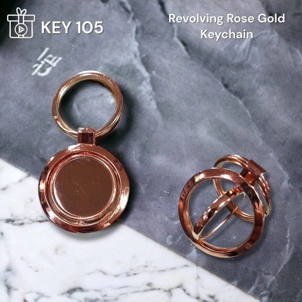 KEY 105 - French Rose, Metal Keychains