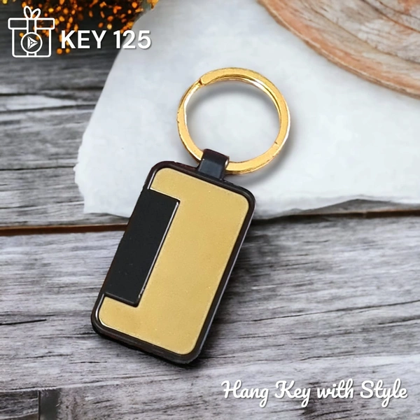 KEY 125 - Black, Metal Keychains