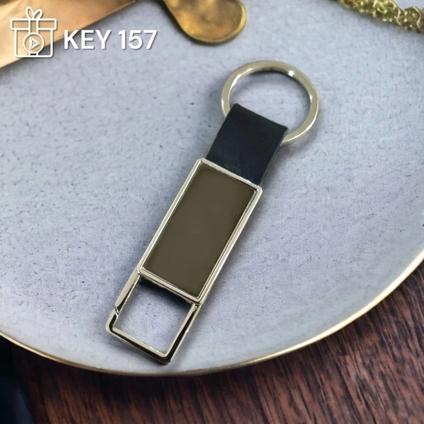 KEY 157 - Black, Metal Keychains